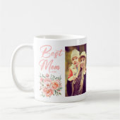 Beste Mutter überhaupt modernes Foto & Blumen Mutt Kaffeetasse (Links)