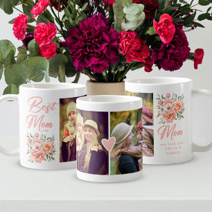 Beste Mutter überhaupt modernes Foto & Blumen Mutt Kaffeetasse
