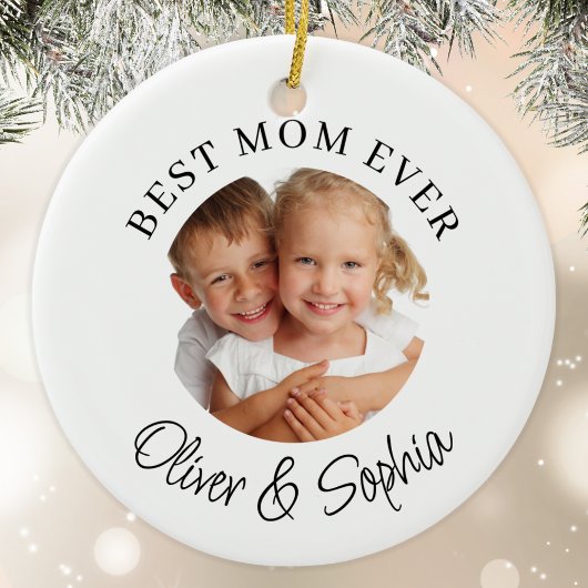 Beste Mutter überhaupt modernes Foto  Keramik Ornament