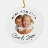 Beste Mutter überhaupt modernes Foto  Keramik Ornament (Vorne)