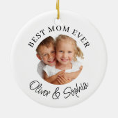 Beste Mutter überhaupt modernes Foto  Keramik Ornament (Hinten)