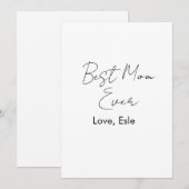 beste Mutter überhaupt Mutterschaftstag Name Datum Einladung (Vorne/Hinten)