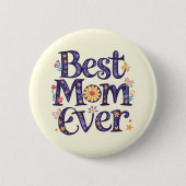 Beste Mutter überhaupt Muttertag Button (Vorderseite)