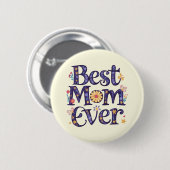 Beste Mutter überhaupt Muttertag Button (Vorne & Hinten)