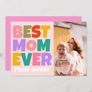 Beste Mutter überhaupt Muttertag Foto Farbig  Karte