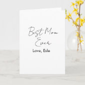 beste Mutter überhaupt Muttertag Name Datum einfac Karte (Gelbe Blume)