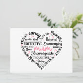 Beste Mutter überhaupt: Muttertag und Geburtstag H Karte (Stehend Vorderseite)