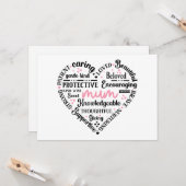 Beste Mutter überhaupt: Muttertag und Geburtstag H Karte (Vorderseite/Rückseite Beispiel)