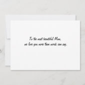 Beste Mutter überhaupt: Muttertag und Geburtstag H Karte (Rückseite)