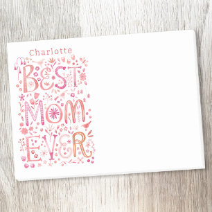 Beste Mutter überhaupt Personalisierter Name Flora Post-it Klebezettel