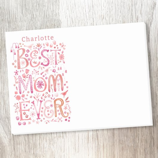 Beste Mutter überhaupt Personalisierter Name Flora Post-it Klebezettel