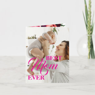 Beste Mutter überhaupt personalisiertes Foto Mutte Feiertagskarte