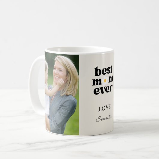 Beste Mutter überhaupt Personalisiertes Foto Mutte Kaffeetasse (Vorderseite Links)