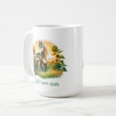 Beste Mutter überhaupt Pferd Kaffeetasse (Vorderseite Links)