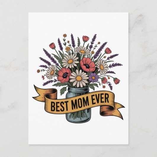 Beste Mutter überhaupt Postkarte (Vorderseite)