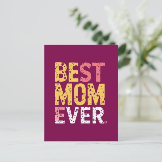 Beste Mutter überhaupt Postkarte (Stehend Vorderseite)