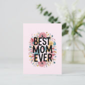 Beste Mutter überhaupt  Postkarte (Stehend Vorderseite)