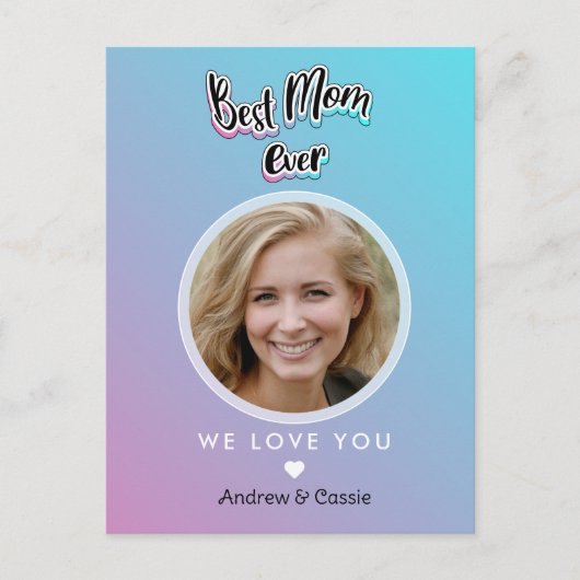Beste Mutter überhaupt Postkarte (Vorderseite)