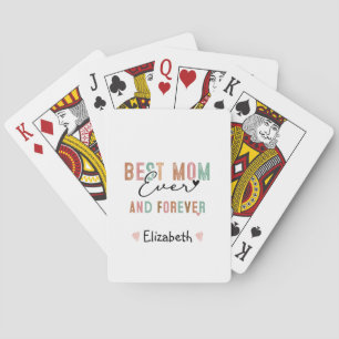 Beste Mutter überhaupt Retro Schrift Groovy Mutter Spielkarten