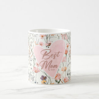 Beste Mutter überhaupt Rosa Blumen Herz Kaffeetass Kaffeetasse