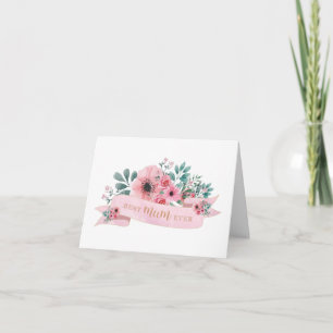 Beste Mutter überhaupt Rosa Florale Wasserfarbe Gr Karte