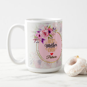 Beste Mutter überhaupt - Rosa florales individuell Kaffeetasse