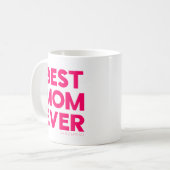 Beste Mutter überhaupt Rosa Kaffeetasse (Vorderseite Links)