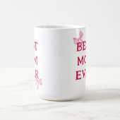 Beste Mutter überhaupt Rosa Schleife Minimales Mut Kaffeetasse (Mittel)