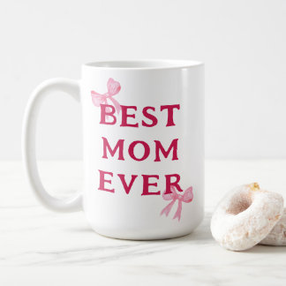 Beste Mutter überhaupt Rosa Schleife Minimales Mut Kaffeetasse