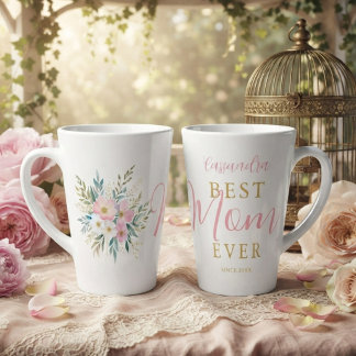 Beste Mutter überhaupt Rosa Wildblumen-Mutter MH26 Milchtasse