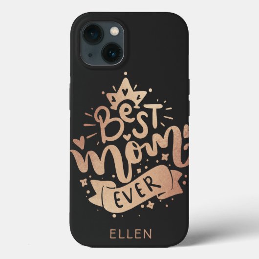 Beste Mutter überhaupt Roségold Custom Name Mutter Case-Mate iPhone Hülle (Rückseite)