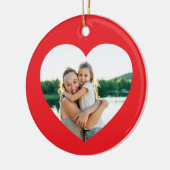 Beste Mutter überhaupt rote Herzrand-Grenze Keramik Ornament (Links)