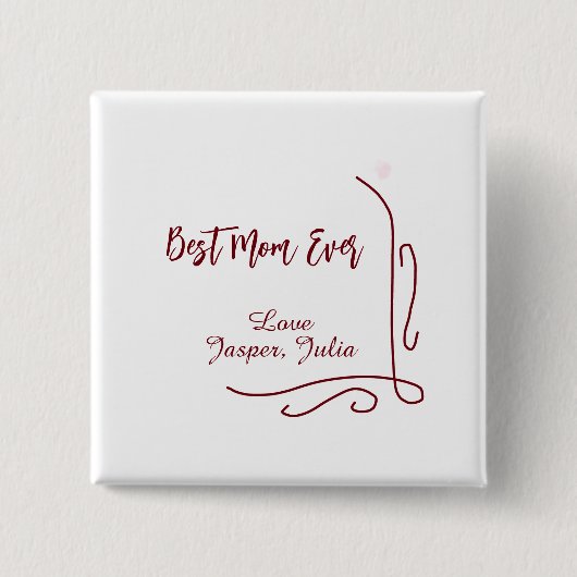 Beste Mutter überhaupt rote Liebe spanische Grenze Button (Vorderseite)