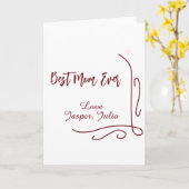 Beste Mutter überhaupt rote Liebe spanische Grenze Karte (Gelbe Blume)