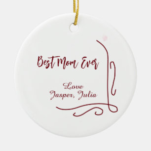Beste Mutter überhaupt rote Liebe spanische Grenze Keramik Ornament