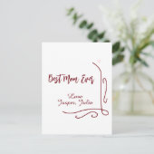 Beste Mutter überhaupt rote Liebe spanische Grenze Postkarte (Stehend Vorderseite)