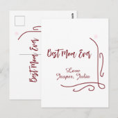 Beste Mutter überhaupt rote Liebe spanische Grenze Postkarte (Vorne/Hinten)