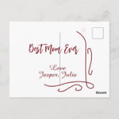 Beste Mutter überhaupt rote Liebe spanische Grenze Postkarte (Rückseite)