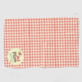 "Beste Mutter überhaupt"-rotes Gingham-Handtuchset Golfhandtuch (Horizontal)