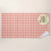 "Beste Mutter überhaupt"-rotes Gingham-Handtuchset Strandtuch (Vorderseite)
