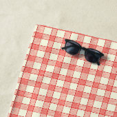 "Beste Mutter überhaupt"-rotes Gingham-Handtuchset Strandtuch (Beispiel)
