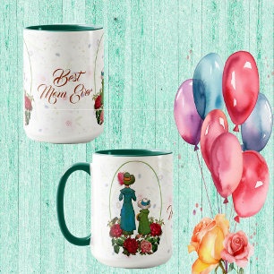 Beste Mutter überhaupt Rustikale Rosen Vintage Mut Tasse