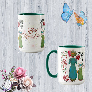 Beste Mutter überhaupt Rustikale Rosen Vintage Mut Tasse
