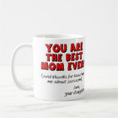 Beste Mutter überhaupt Sarkastischer Lustiger Gesc Kaffeetasse (Links)
