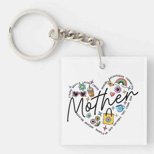 Beste Mutter überhaupt Schlüsselanhänger (Vorderseite)