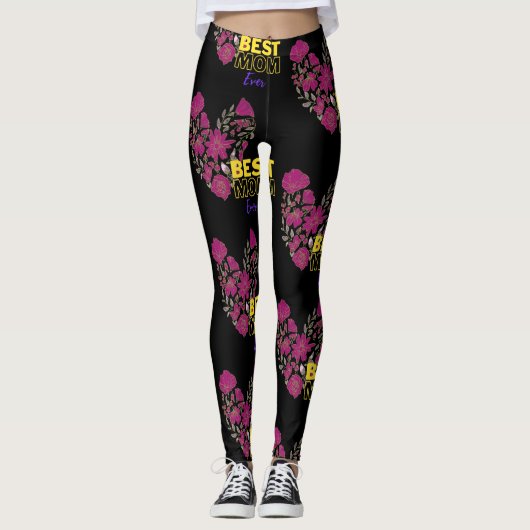 Beste Mutter überhaupt schwarz Leggings (Vorderseite)