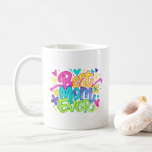 Beste Mutter überhaupt (Stil 2) Kaffeetasse (Mit Donut)