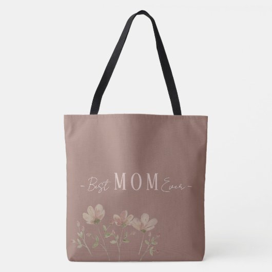 Beste Mutter überhaupt, süß, minimalistisch, Blume Tasche (Vorderseite)