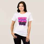 Beste Mutter überhaupt Süße 3D-Slime-Typografie-De Tri-Blend Shirt (Vorderseite voll)