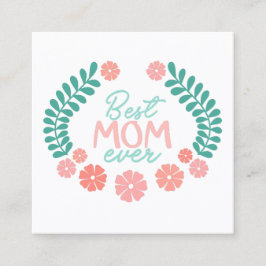 Beste Mutter überhaupt süßes florales Design Begleitkarte